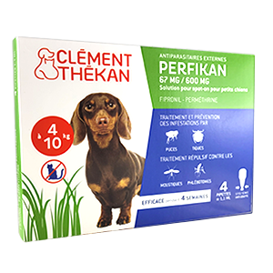 Perfikan - External parasiticides - 67 mg/600 mg - from 4 to 10 kg - Clément Thékan - Products-veto.com