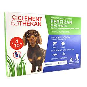 Perfikan - Antiparasitaires externes - 67 mg/600 mg - de 4 à 10 kg - Clément Thékan - Produits-veto.com