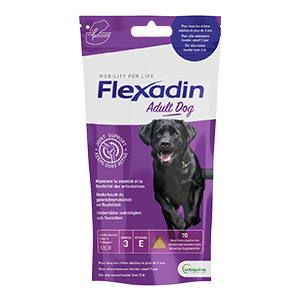 Flexadin - 4life - Mobilitet og ledd - Voksen hund - 70 bitt - VETOQUINOL - Products-Veto.com