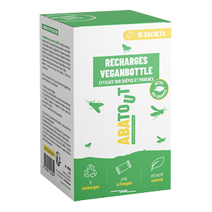 Recharges pour Veganbottle - Piège volants - Guêpes et mouches - 15 sachets - ABATOUT