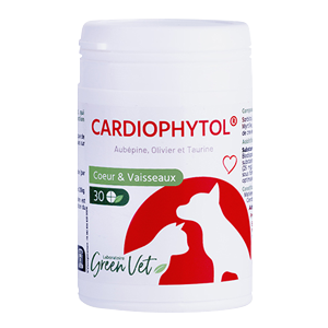 Cardiophytol - Supporto cardiovascolare - Cuore - Vitalità - 30 compresse - Cane e gatto - Greenvet - Produits-veto.com