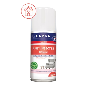 Diffuseur Anti insectes - Antiparasitaire - Insectifuge - Habitat - 150 ml - LAPSA