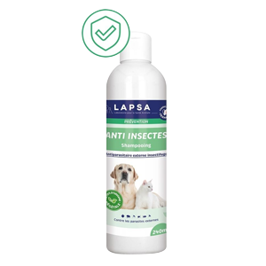 Antiparasitisk shampoo - Insektafviser - Hund og kat - 240 ml - LAPSA - Produits-veto.com