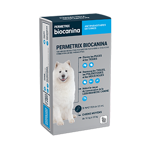 Permetrix - 1250/250mg - Zewnętrzne środki przeciwpasożytnicze - Pchły - Pies - od 10 do 25 kg - Biocanina - Produits-veto.com