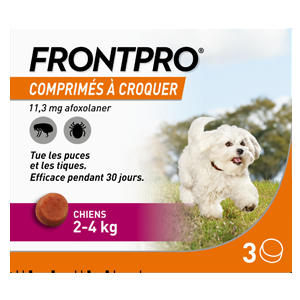 FRONTPRO – Anti-Floh- und Anti-Zecken-Mittel – 11,3 mg – 2 bis 4 kg – BOEHRINGER INGELHEIM – Produits-veto.com