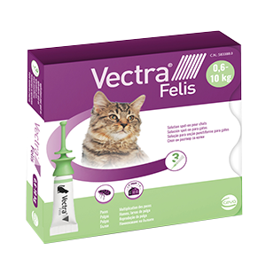 Vectra Felis – ノミ、ダニ、飛翔昆虫 – 猫 – ピペット 3 本 – CEVA