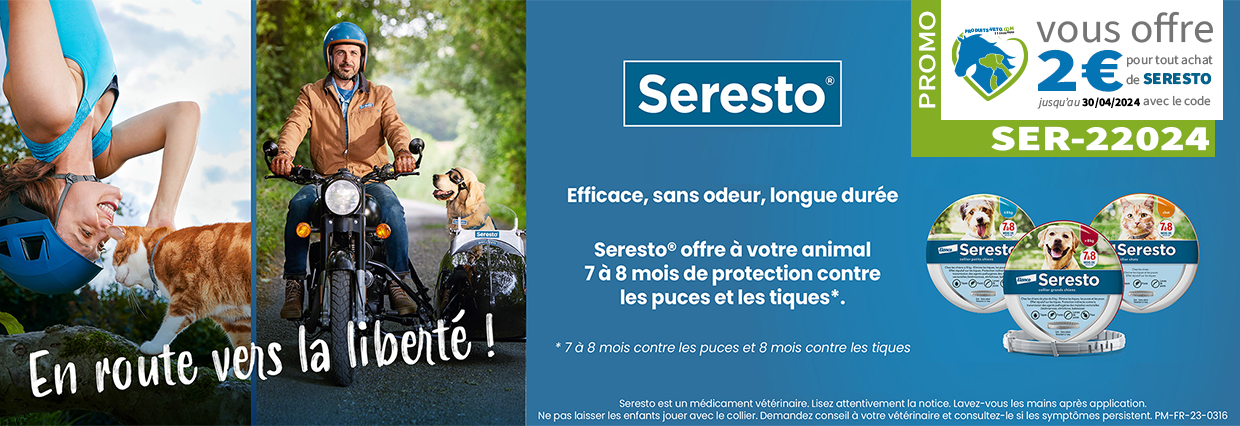 Seresto 头带 - 购买任何 SERESTO 免费 2 欧元 - PC - Produits-veto.com