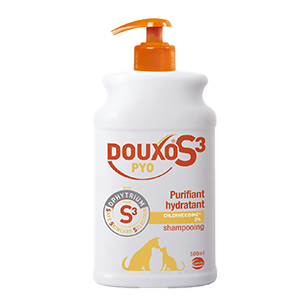 Douxo S3 Pyo Schampo - Desinfektionsmedel och fuktighetskräm - Hund och katt - 500 ml - CEVA