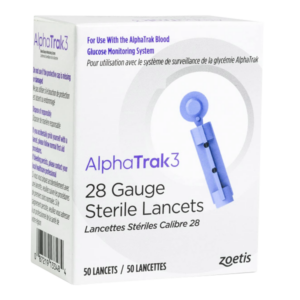 滅菌 Alphatrak 3 ランセット - 血糖値 - 50 個入りボックス - ZOETIS