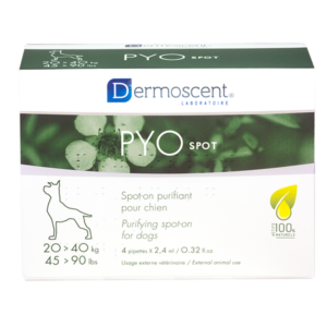 PYOspot – Spot-on – 2,4 ml – 4 Pipetten – Reinigungsbehandlung – Hund – 20 bis 40 kg – DERMOSZENT