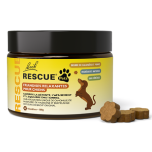 Rescue Pets – Friandises relaxantes – Stress et sérénité – 60 friandises – FLEURS DE BACH