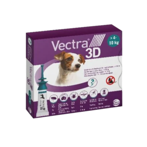 Vectra 3d - Puces, tiques et insectes - Chien - S - de 4 à 10 kg - 3 pipettes - CEVA - Produits-veto.com