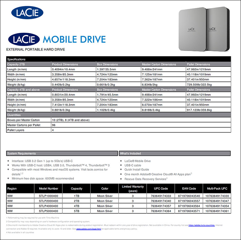 spec5 - LaCie Mobile Drive 2022 Review
