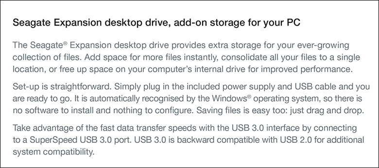 Seagate 1TB Expansion Desktop Review 306