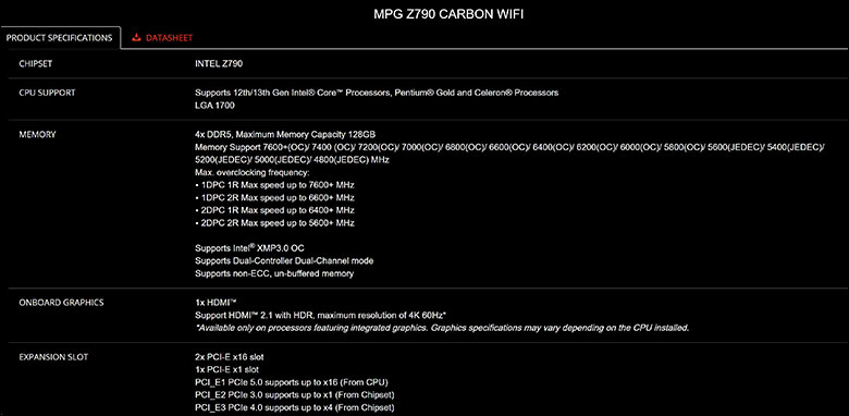 MSI MPG Z790 CARBON WIFI Review 80