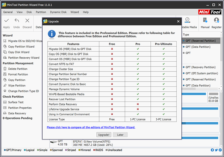 MiniTool Partition Wizard Free & Pro v11 Review 99