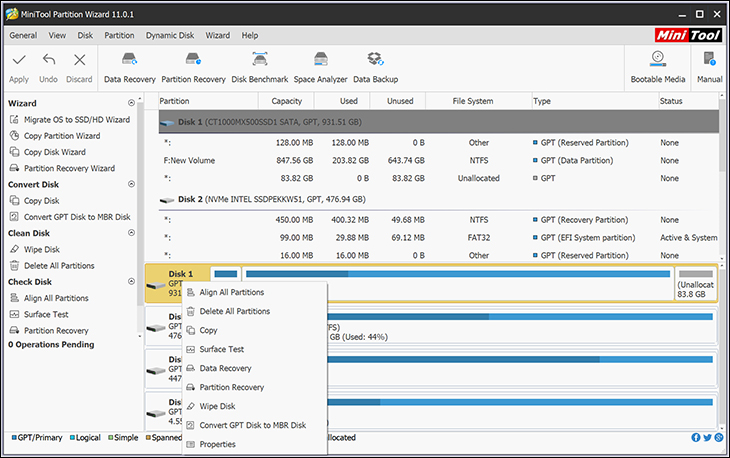 MiniTool Partition Wizard Free & Pro v11 Review 100