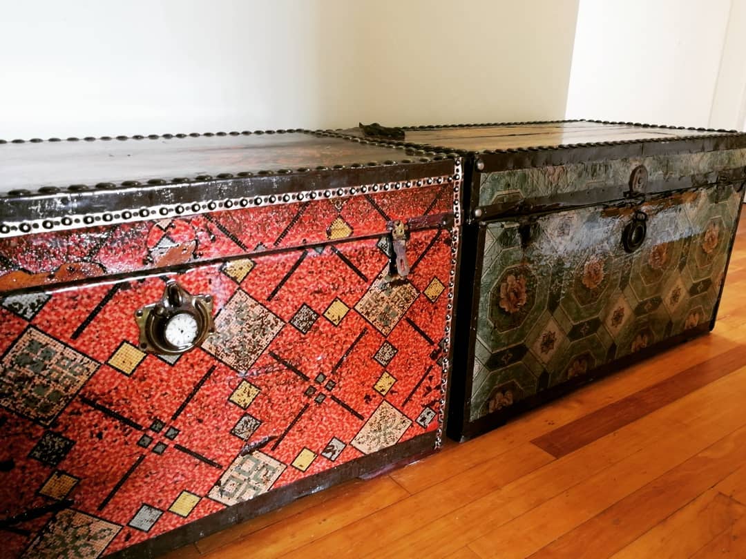 Antique Steamer Trunks of all types for sale which have been refinished