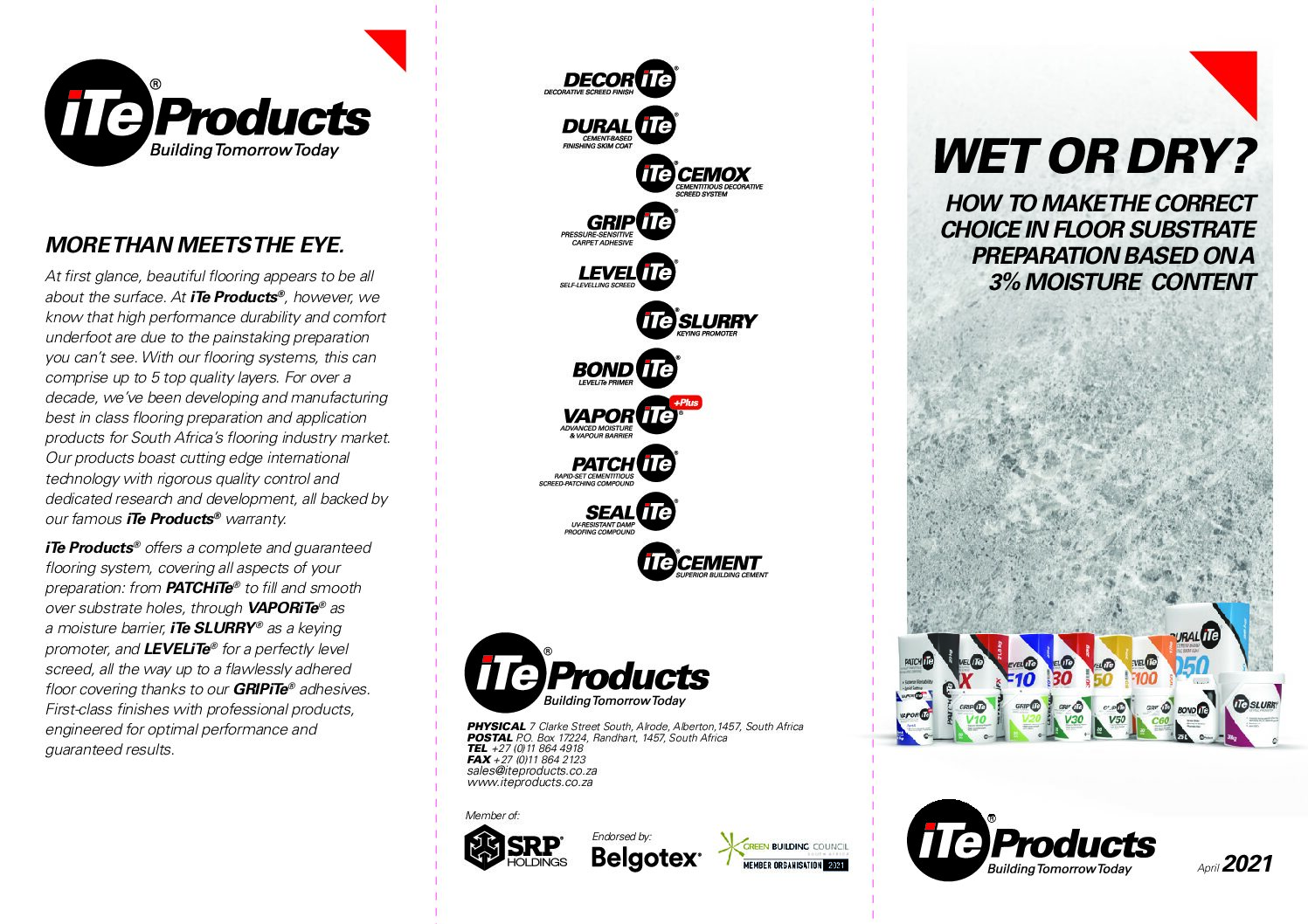 iTe Wet Or Dry System Flyer