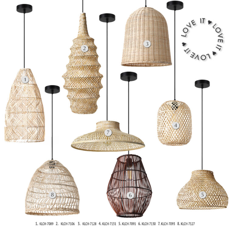 K Light's New Arrivals Include Bold Rattan & Bamboo Pendants - SA Decor ...