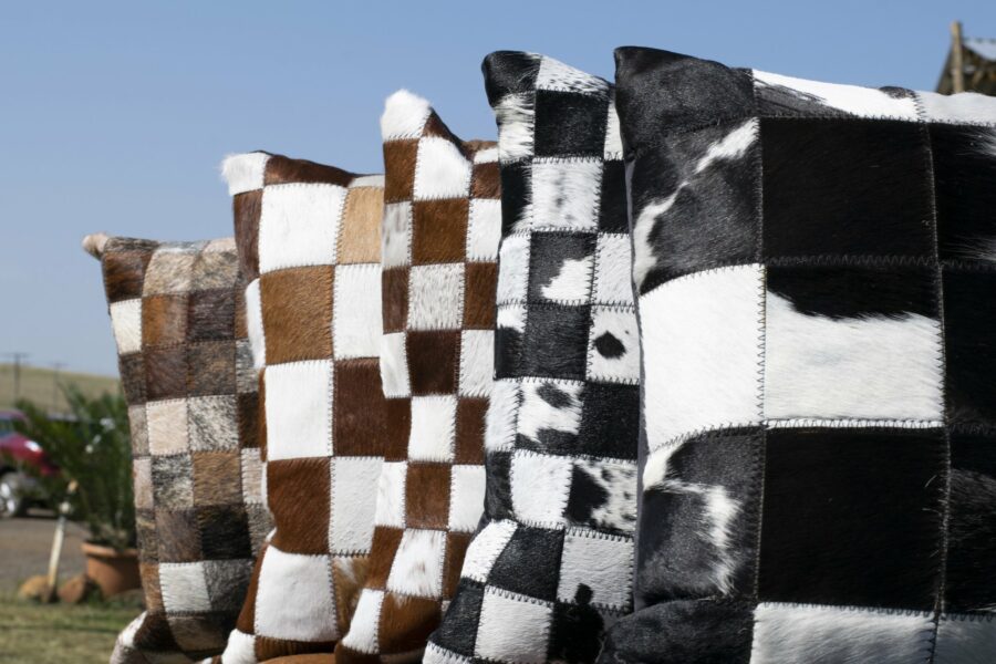 The-nguni-guy-nguni hide cushions-checkered The-nguni-guy-nguni hide cushions-checkered