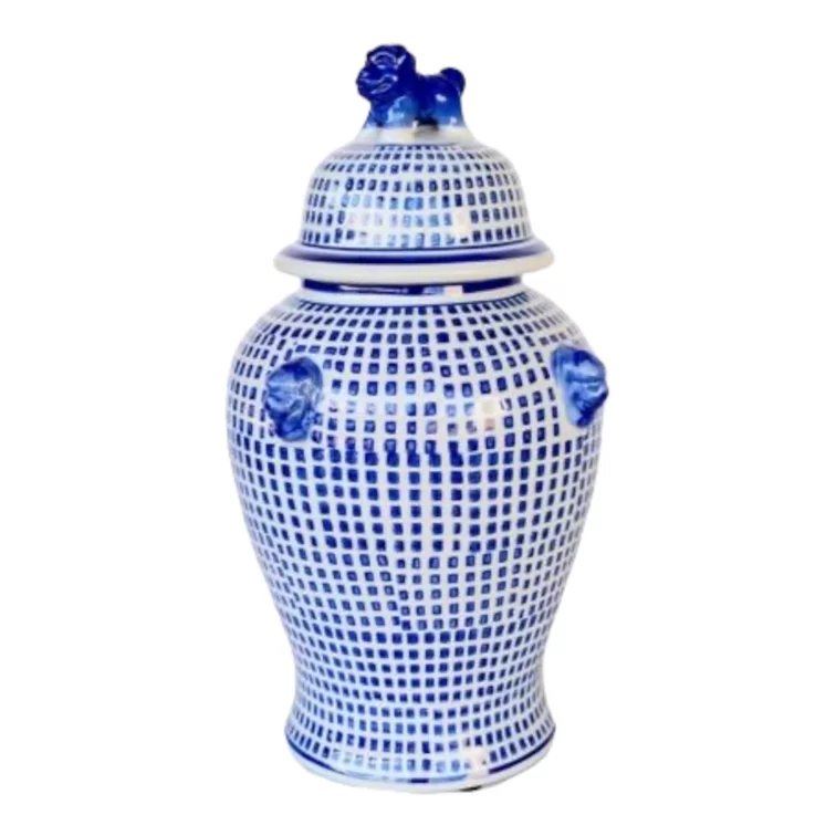 Jenny-Robert-Ginger-Jar-Patterned-Dog-Lid Jenny-Robert-Ginger-Jar-Patterned-Dog-Lid