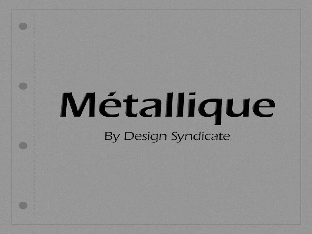 Design Syndicate – Metallique Catalogue