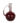 Vase Burgundy – Glass – Handle – Dia23xH30cm