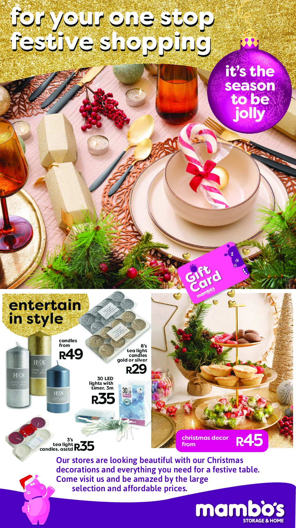 Mambos Festive Shopping Catalogue