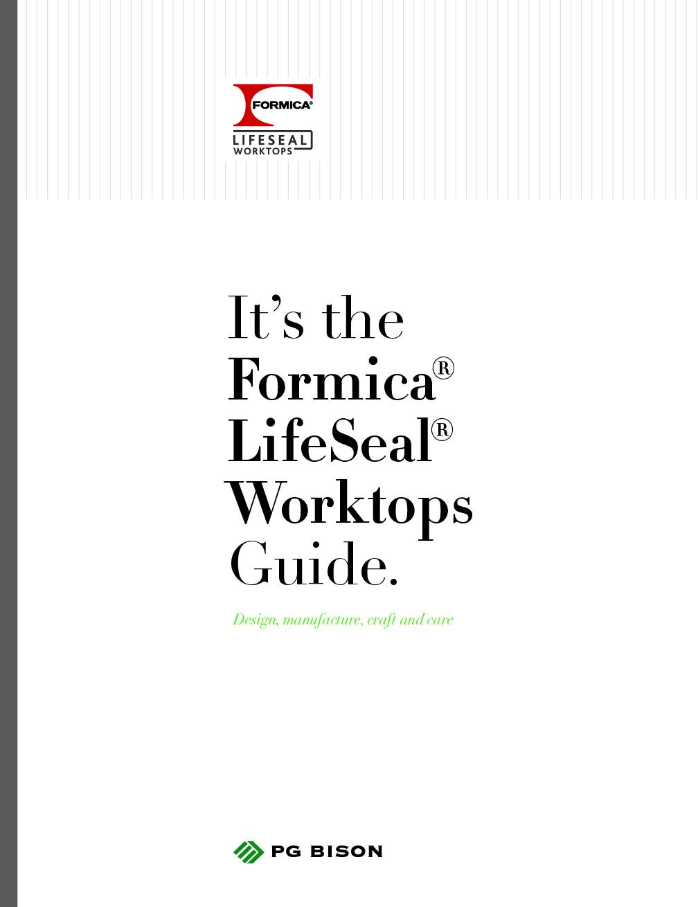 PG Bison – It’s the Formica LifeSeal Worktops Guide