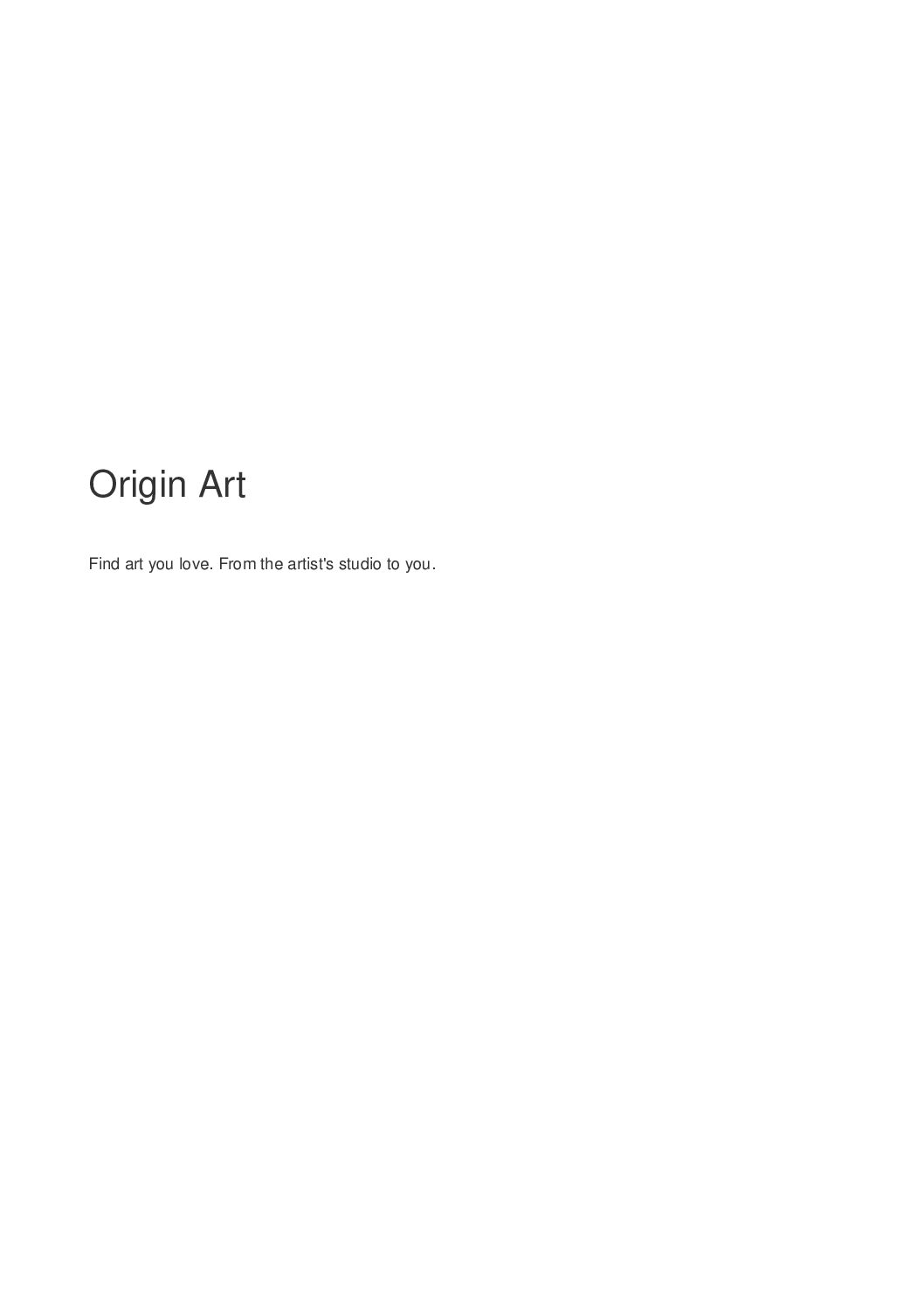 Origin Art – Taster Catalogue