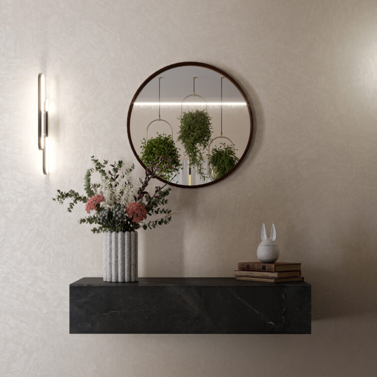 stiles-paramount-mirrors-round-lily-floating-mahogany-mirror-stiles-lifestyle-image