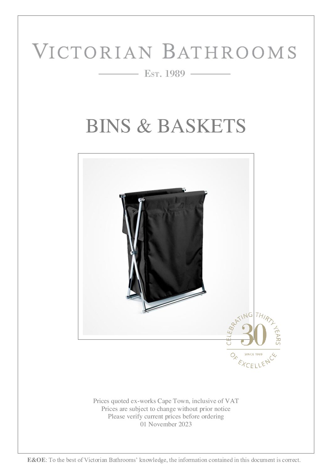 Victorian Bathroom – Bins & Baskets – Catalogue