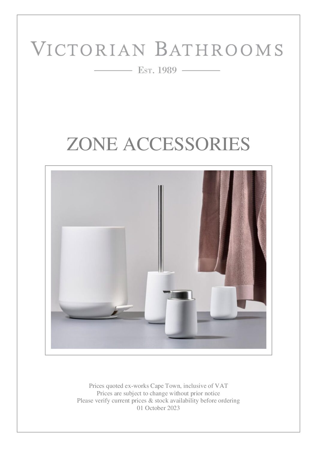 Victorian Bathroom – Zone Accessories – Catalogue