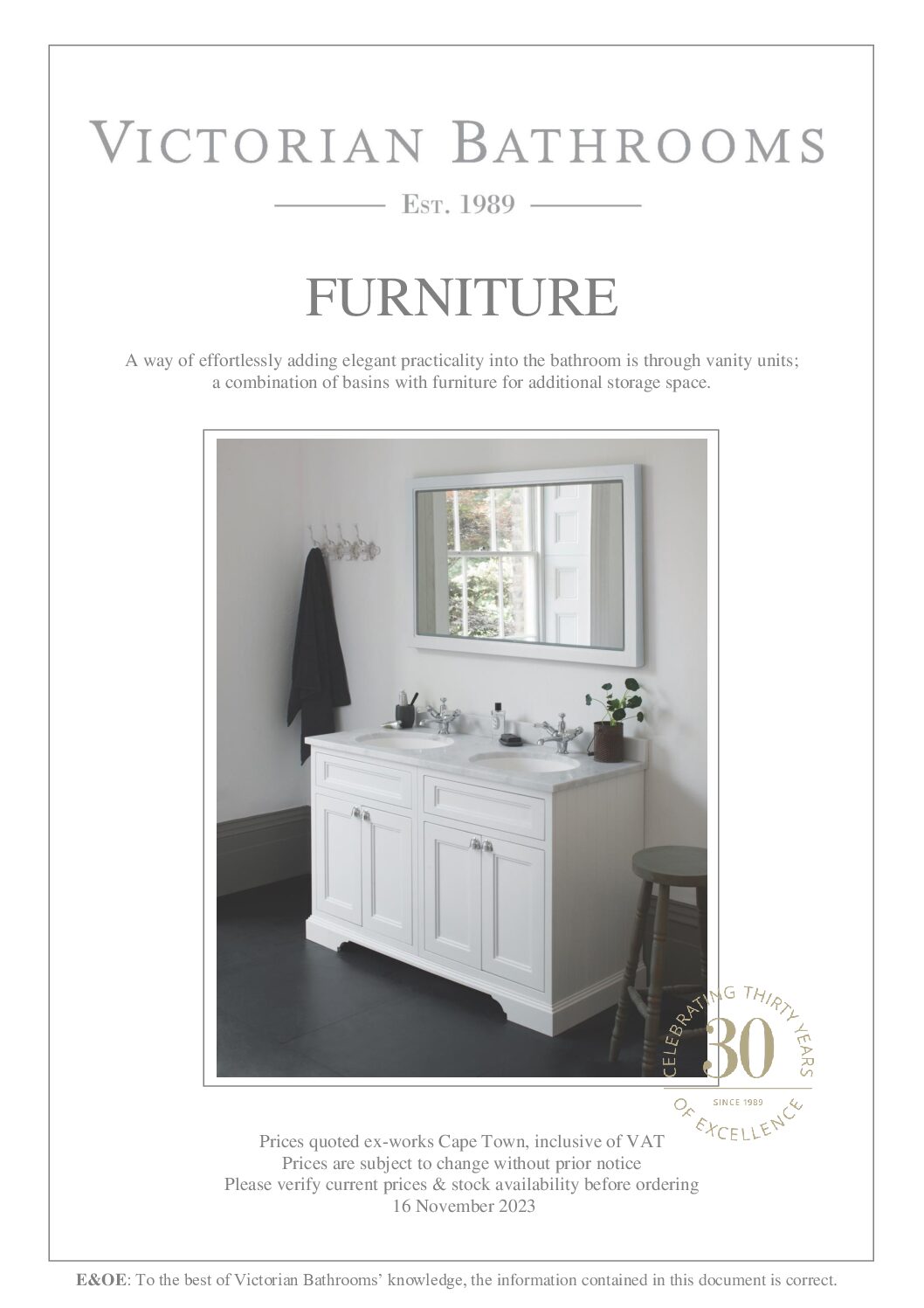 Victorian Bathrooms – Furniture – Catalogue