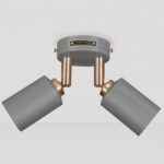 hoiploy-double-stone-grey-hugo-hotspot-ceiling-wall-light-with-gu-ten-bulbs-colour hoiploy-double-stone-grey-hugo-hotspot-ceiling-wall-light-with-gu-ten-bulbs-colour