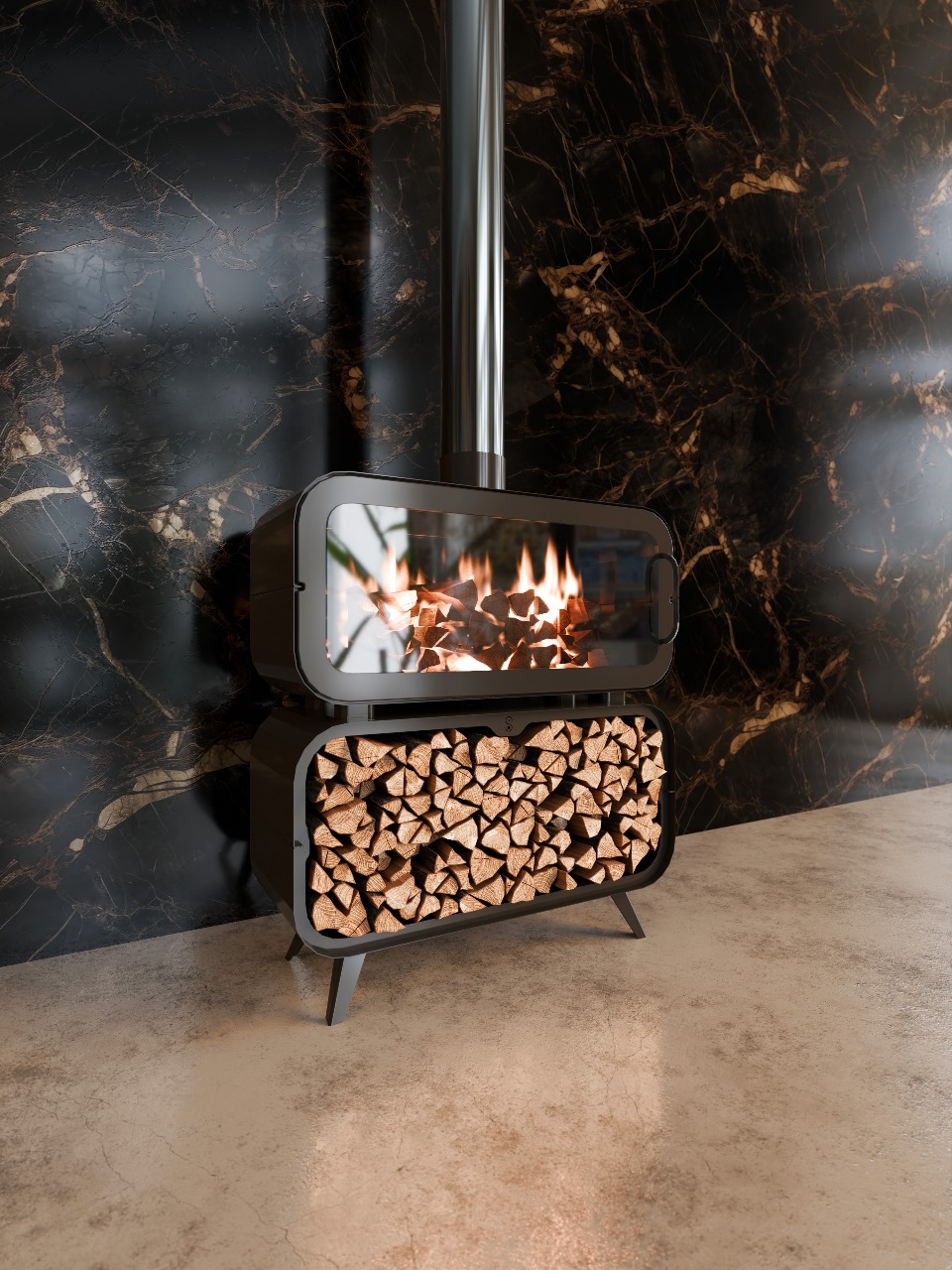 Introducing the Elemento Firewood Shelf by made@Scale - SA Decor & Design