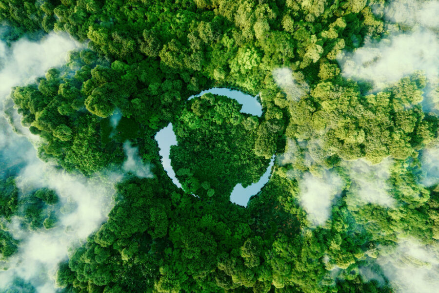 bitalian-image-3-abstract-icon-representing-ecological-call-recycle-reuse-form-pond-with-recycling-symbol-middle-beautiful-untouched-jungle-3d-rendering