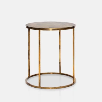 Simple Round Side Table Brass Simple Round Side Table Brass