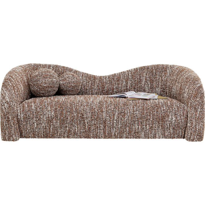 KARE-Sofa 2-Seater Livia Melange Brown 201cm KARE-Sofa 2-Seater Livia Melange Brown 201cm