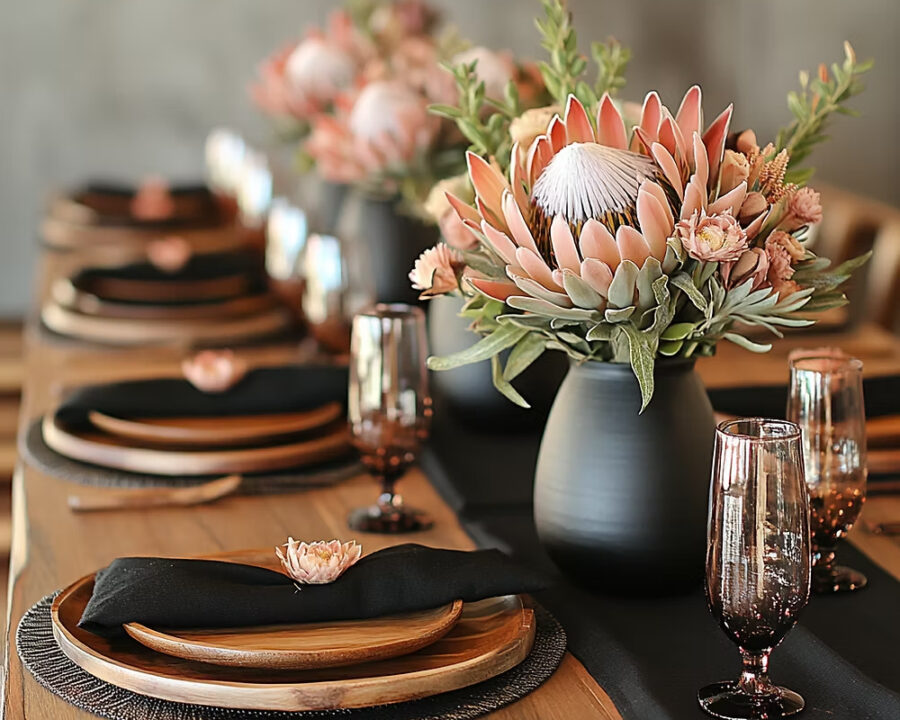 boeremeisie-black-table-runner-and-serviettes boeremeisie-black-table-runner-and-serviettes