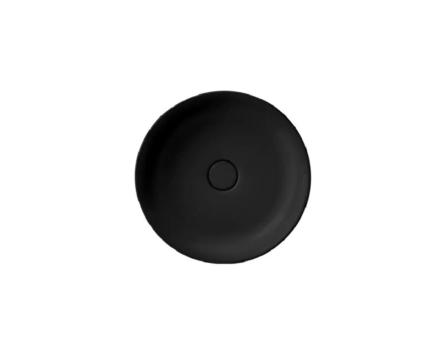 cotto-sensation-round-matt-black-counter-top-basin-without-tap-hole-405-x-405-x-110mm cotto-sensation-round-matt-black-counter-top-basin-without-tap-hole-405-x-405-x-110mm