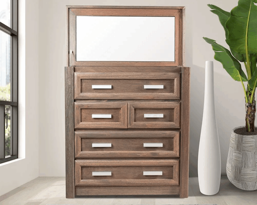 truewood-four-drawer-wooden-chest-with-mirror truewood-four-drawer-wooden-chest-with-mirror