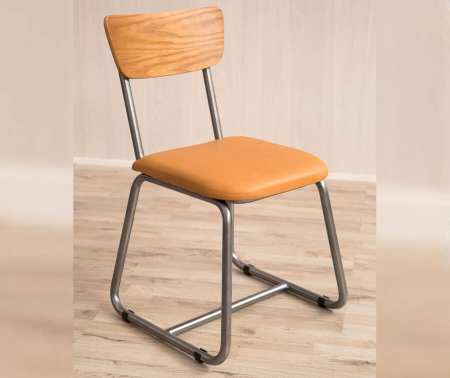 cafe-metal-frame-with-leather-chair cafe-metal-frame-with-leather-chair