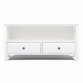 Hampton 2 Drawer Plasma TV Unit White