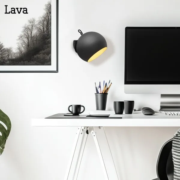 lava-1-light-black-wall-light lava-1-light-black-wall-light