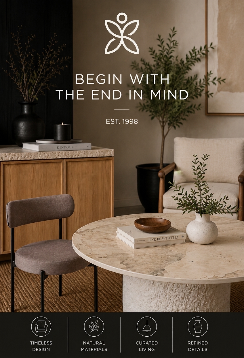 Begin with the end in mind logo Begin with the end in mind logo