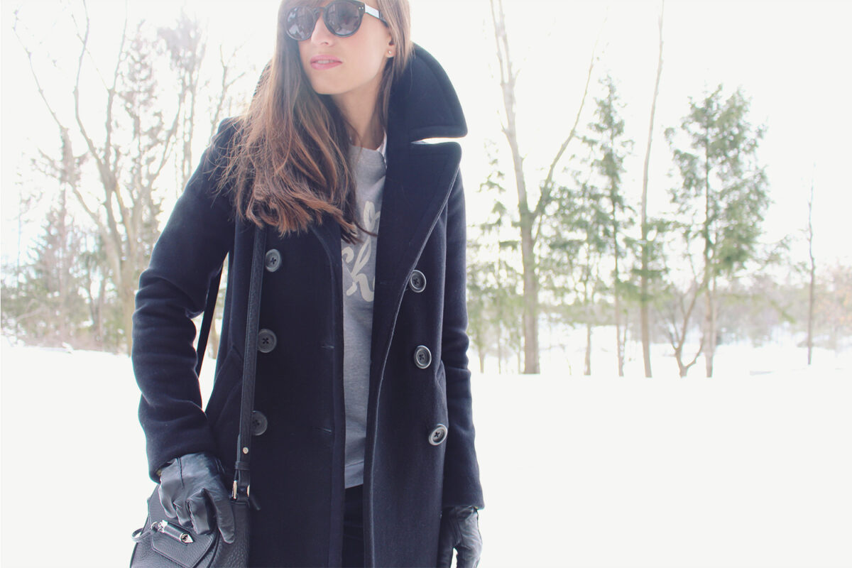 Style Bee - Mais Oui, Mon Cherie Sweatshirt and all black.