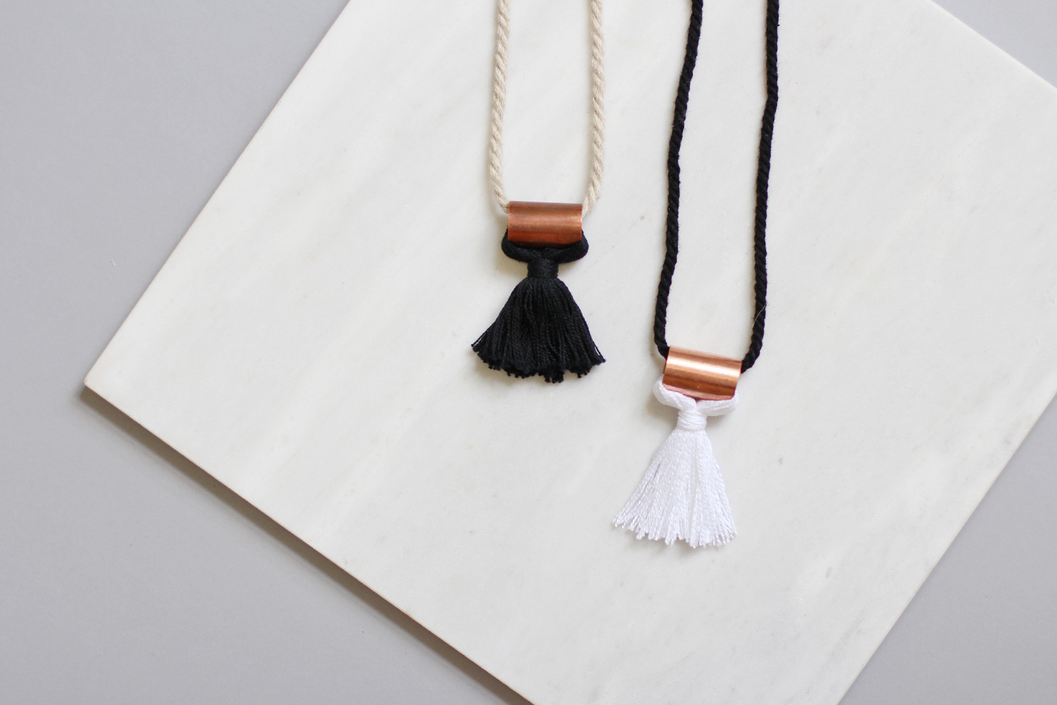 how to make a tassel necklace