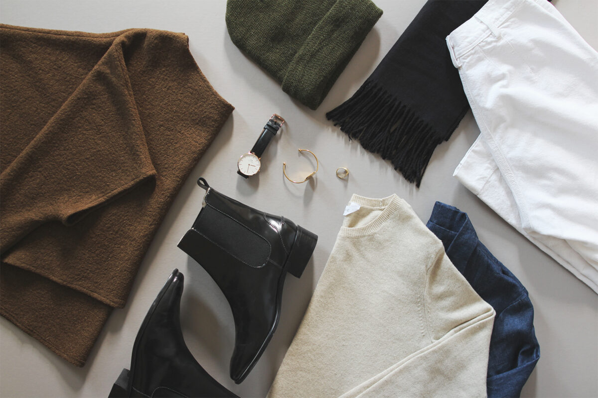 WINTER OUTFIT UNIFORM: WOOL SWEATER & LEATHER LEGGINGS • Julia Marie B